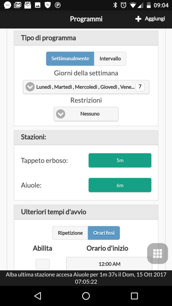 Irrigazione Smart OpenSprinkler