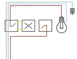 schema elettrico punto luce invertito