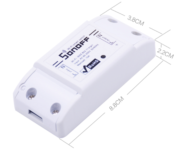 Sonoff Basic dati dimensionali