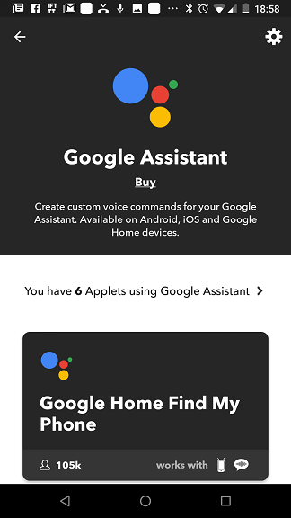 IFTTT Google Assistant