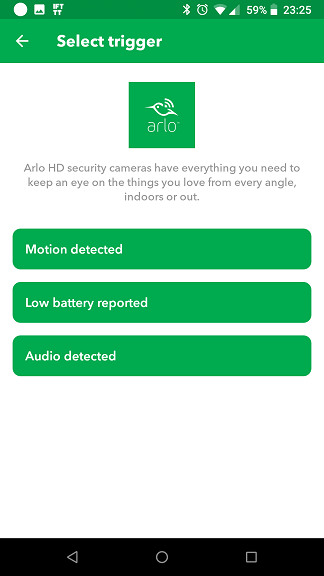 Arlo IFTTT