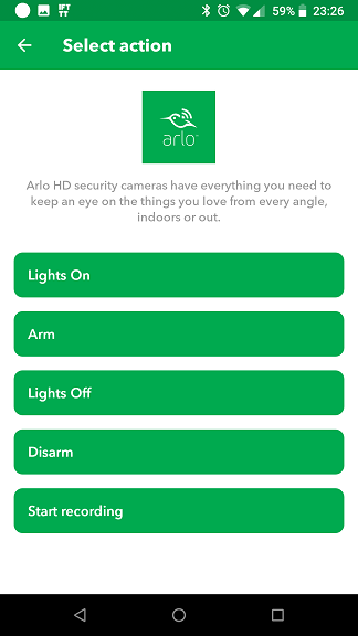 Arlo IFTTT