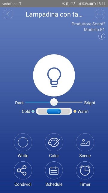 Lampadina WiFi Sonoff B1