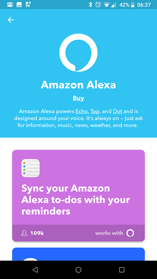 Alexa IFTTT Amazon Echo