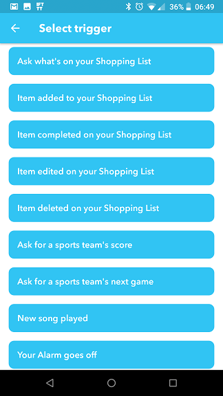 Applets IFTTT Alexa Amazon Echo