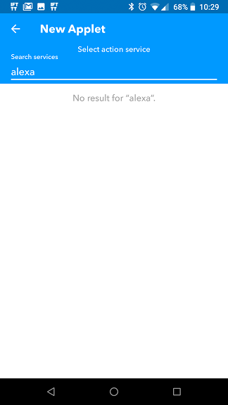 Applet Alexa IFTTT Amazon Echo: scelta trigger (evento)