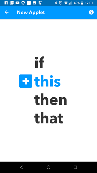 Applet Alexa IFTTT