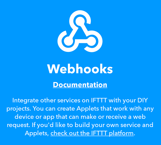 IFTTT Webhooks