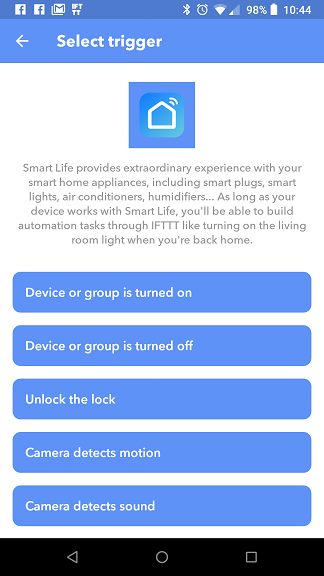 Smart Life IFTTT