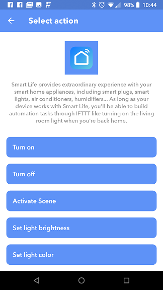 Smart Life IFTTT