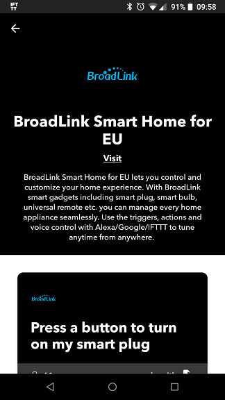 Broadlink IFTTT