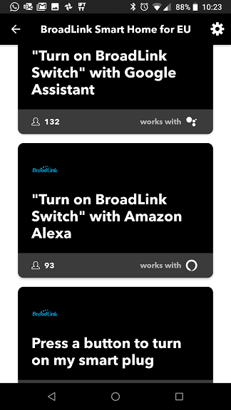 Broadlink IFTTT