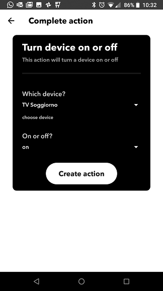 IFTTT BroadLink Smart Home for EU action
