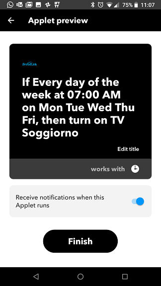 IFTTT Broadlink