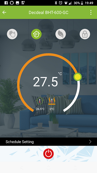 Termostato Decdeal BHT-6000-GC App Smart Life