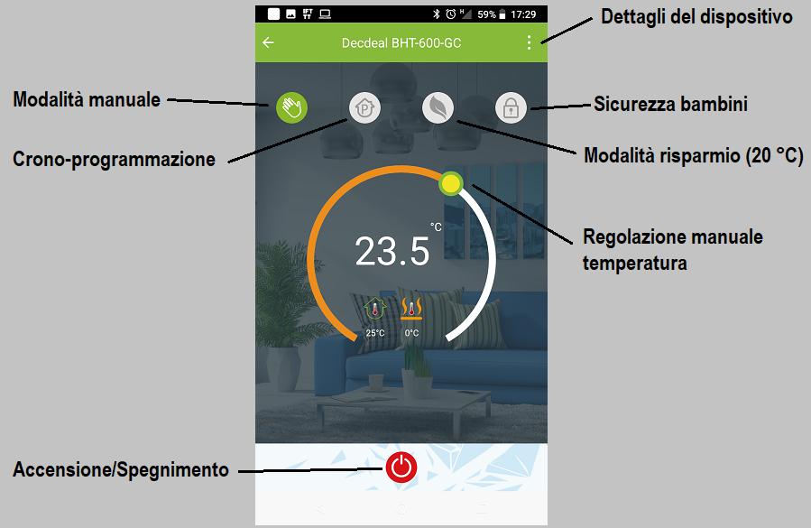 Decdeal BHT-6000-GC App My Smart Thermostat