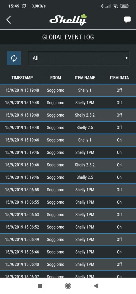 Shelly Cloud App