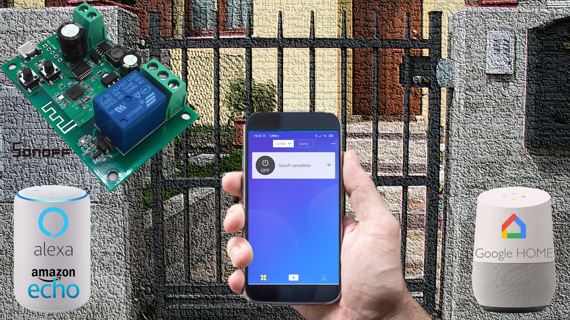 Sonoff e citofono: apriporta WiFi con smartphone, Alexa e Google Home