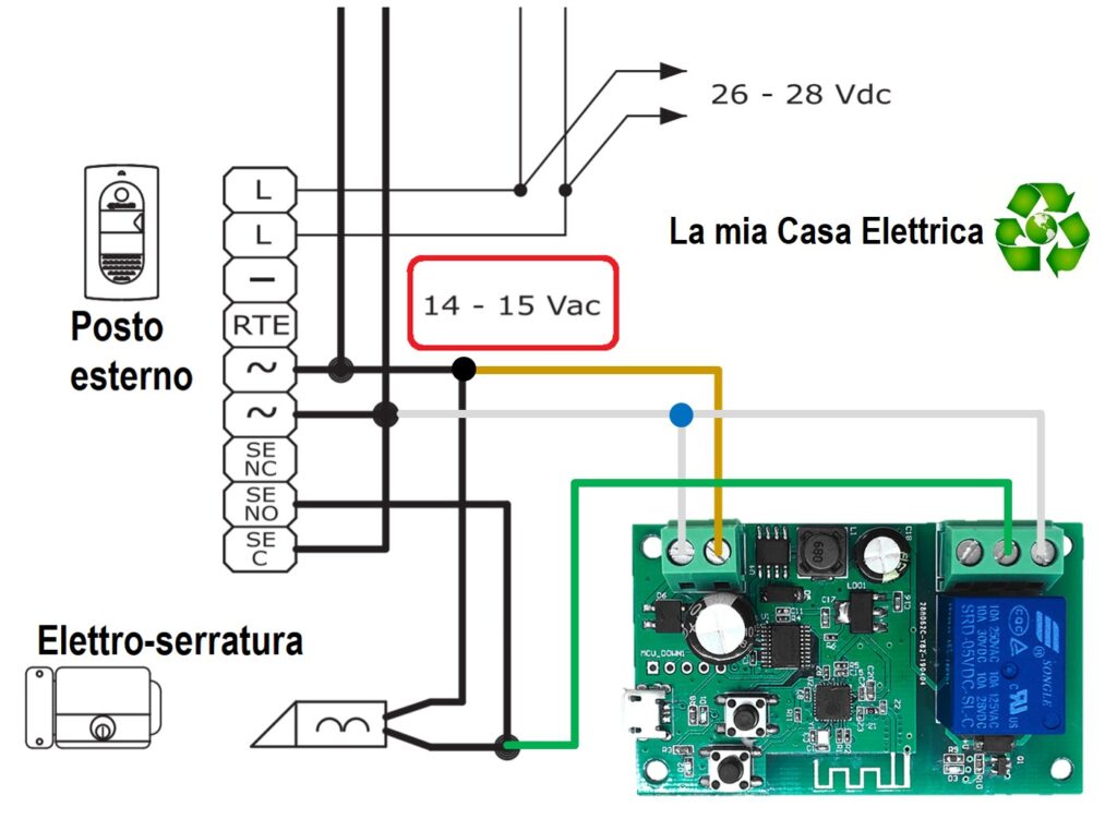 Apriporta WiFi: trasformare citofono in WiFi serratura elettrica WiFi