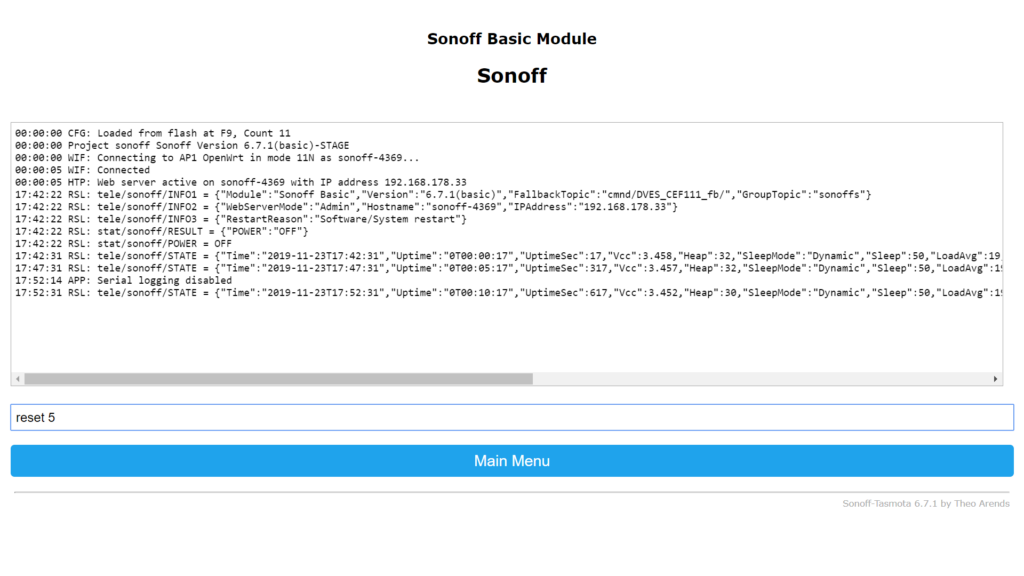 Sonoff Tasmota firmware italiano