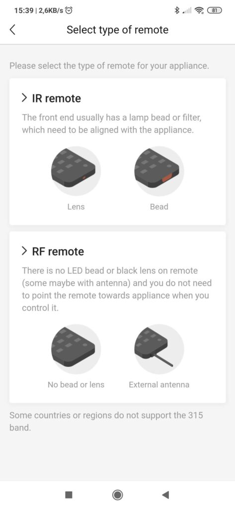App Broadlink Universal Remote: duplicare telecomando radio cancello elettrico