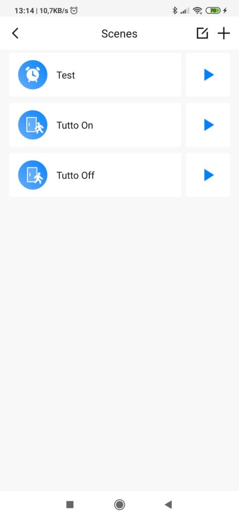 App Broadlink Universal Remote: gestione scene