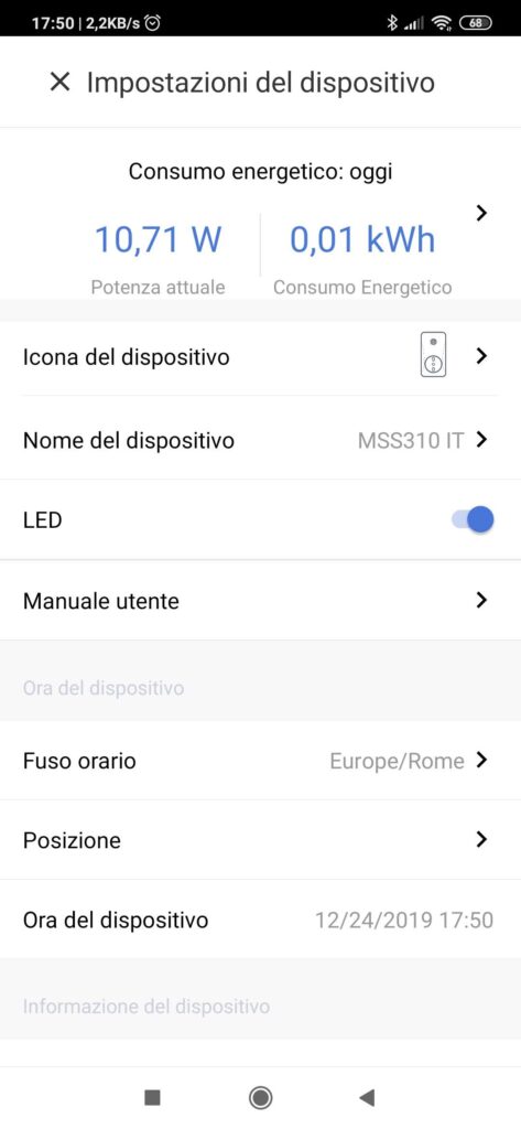 Multipresa intelligente WiFi Meross App