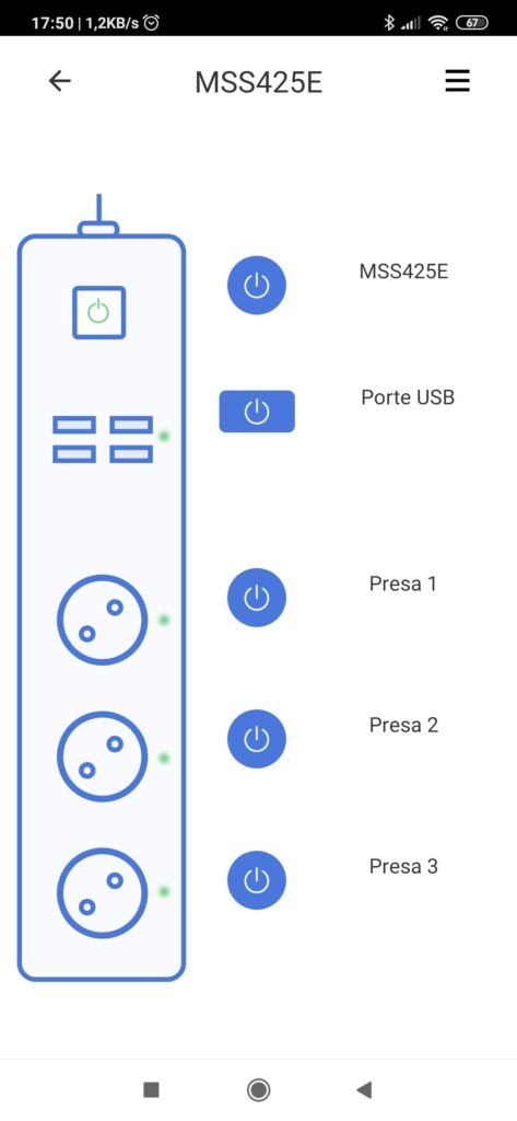 Multipresa intelligente WiFi Meross App