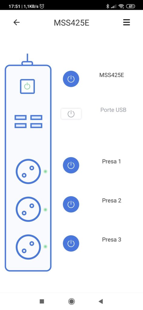 Multipresa intelligente WiFi Meross App