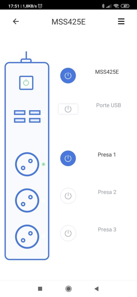 Multipresa intelligente WiFi Meross App