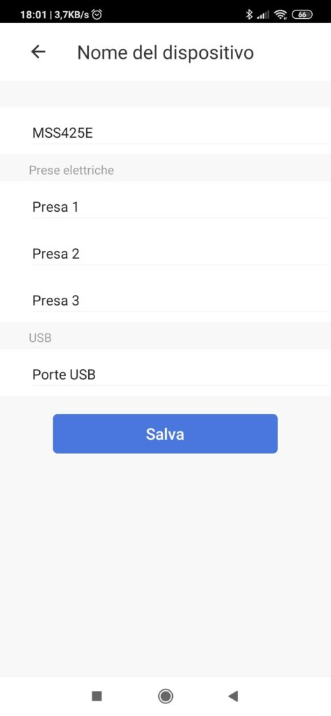 Multipresa intelligente WiFi Meross App