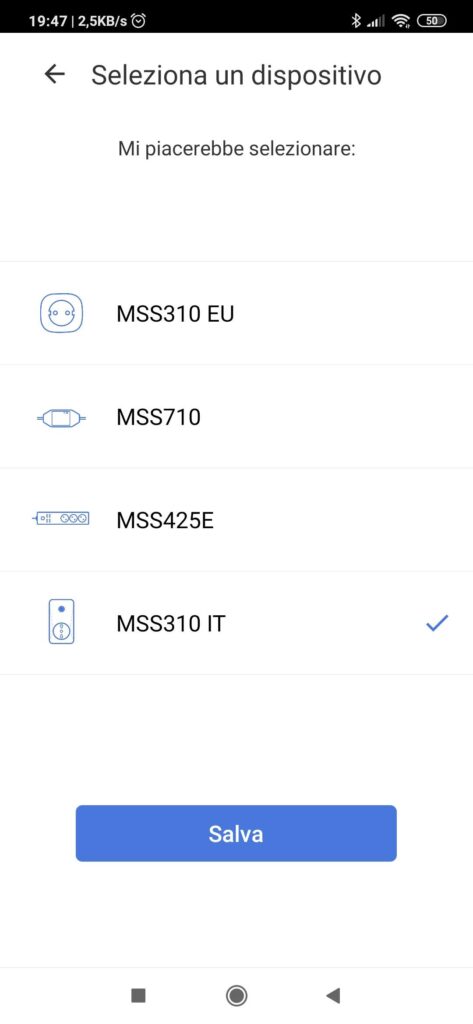 Presa intelligente WiFi Meross App