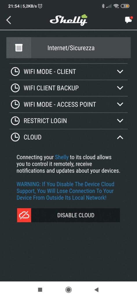 Shelly Cloud App Cloud