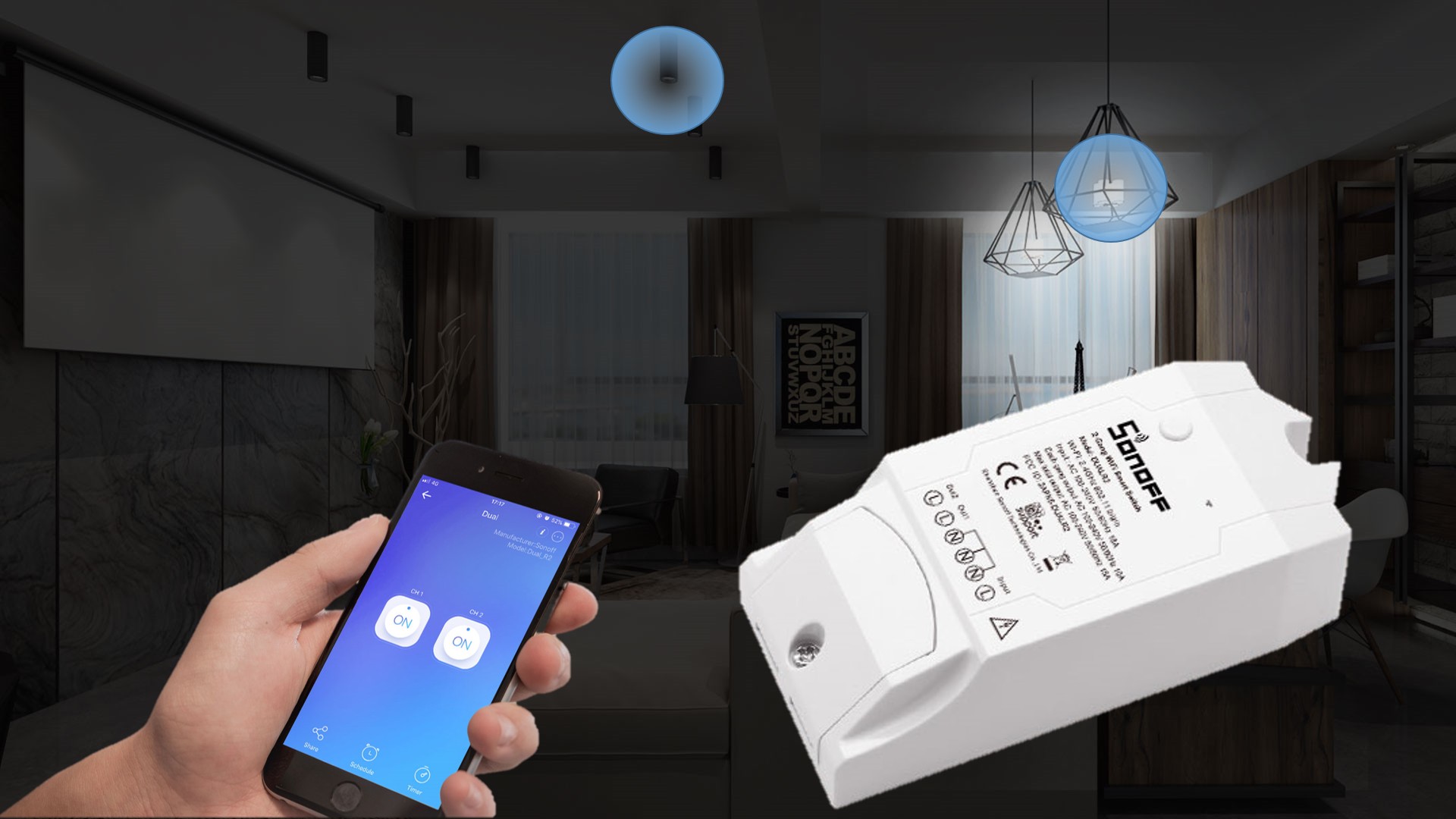 Sonoff Dual R2 istruzioni schema interlock tapparelle
