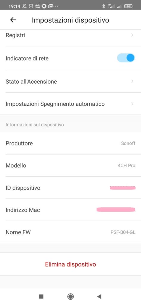 eWeLink App Sonoff 4CH Pro R2