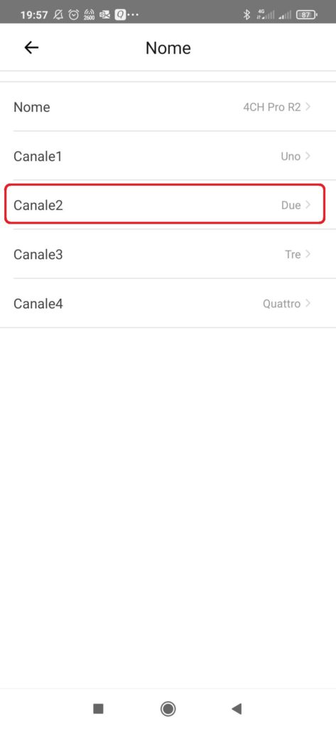 eWeLink App Sonoff modifica nome dispositivo