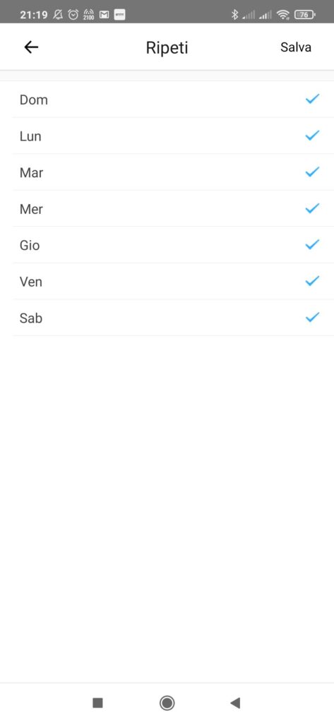 eWeLink App Sonoff Programmazione Timer