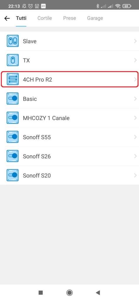 eWeLink App Sonoff scene
