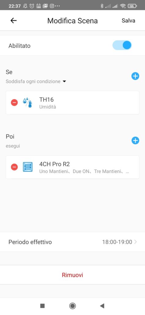 eWeLink App Sonoff Scene