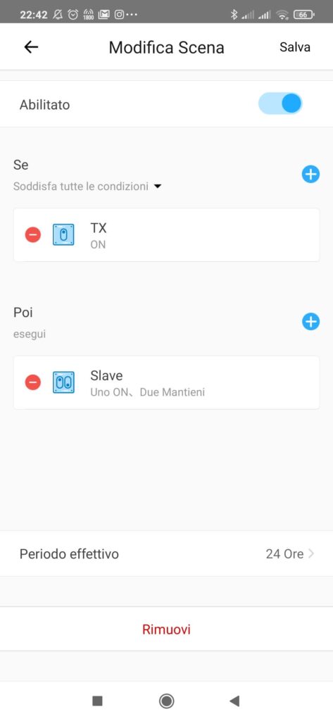 eWeLink App Sonoff Scene