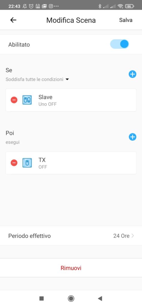 eWeLink App Sonoff Scene