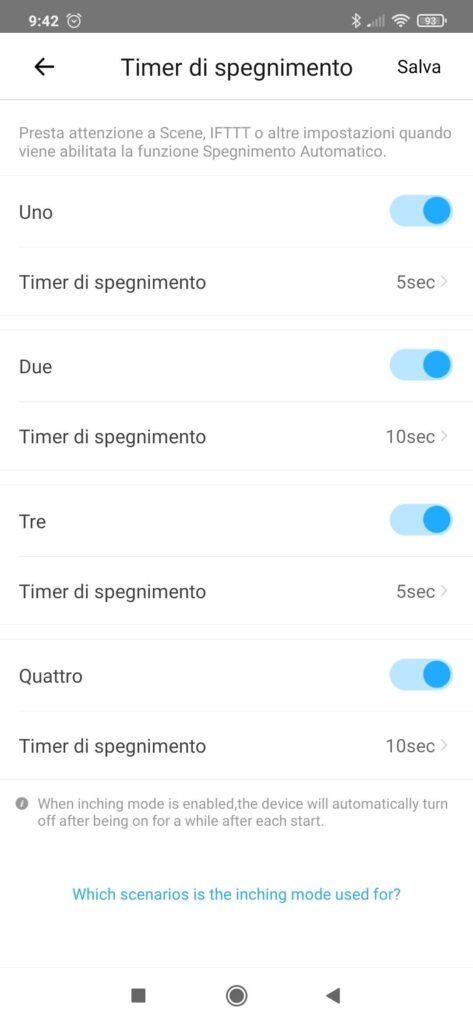 Come impostare lo Spegnimento Automatico mediante eWeLink sul Sonoff 4CH Pro R3