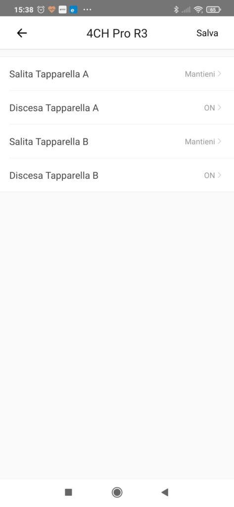 Sonoff 4CH Pro R3 tapparelle