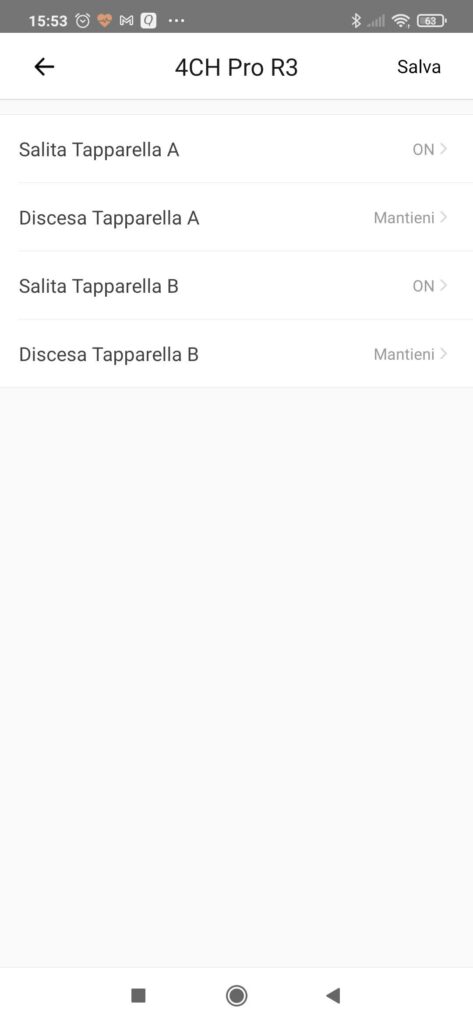 Sonoff 4CH Pro R3 tapparelle