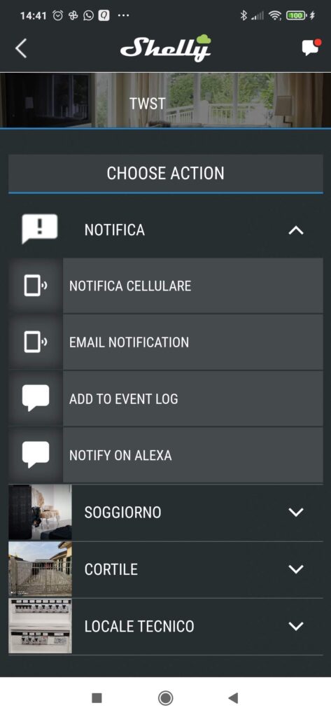 Shelly Cloud App scene