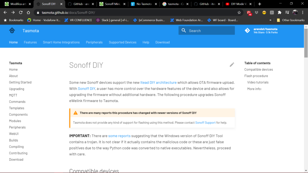 Tasmota Sonoff DIY