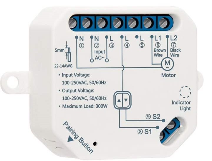 Interruttore tapparelle e tende WiFi LoraTap