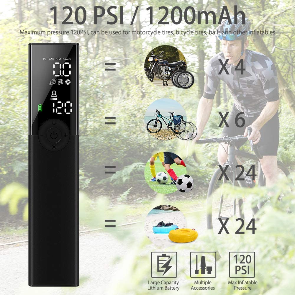 Mini compressore portatile per bici capacita' e potenza