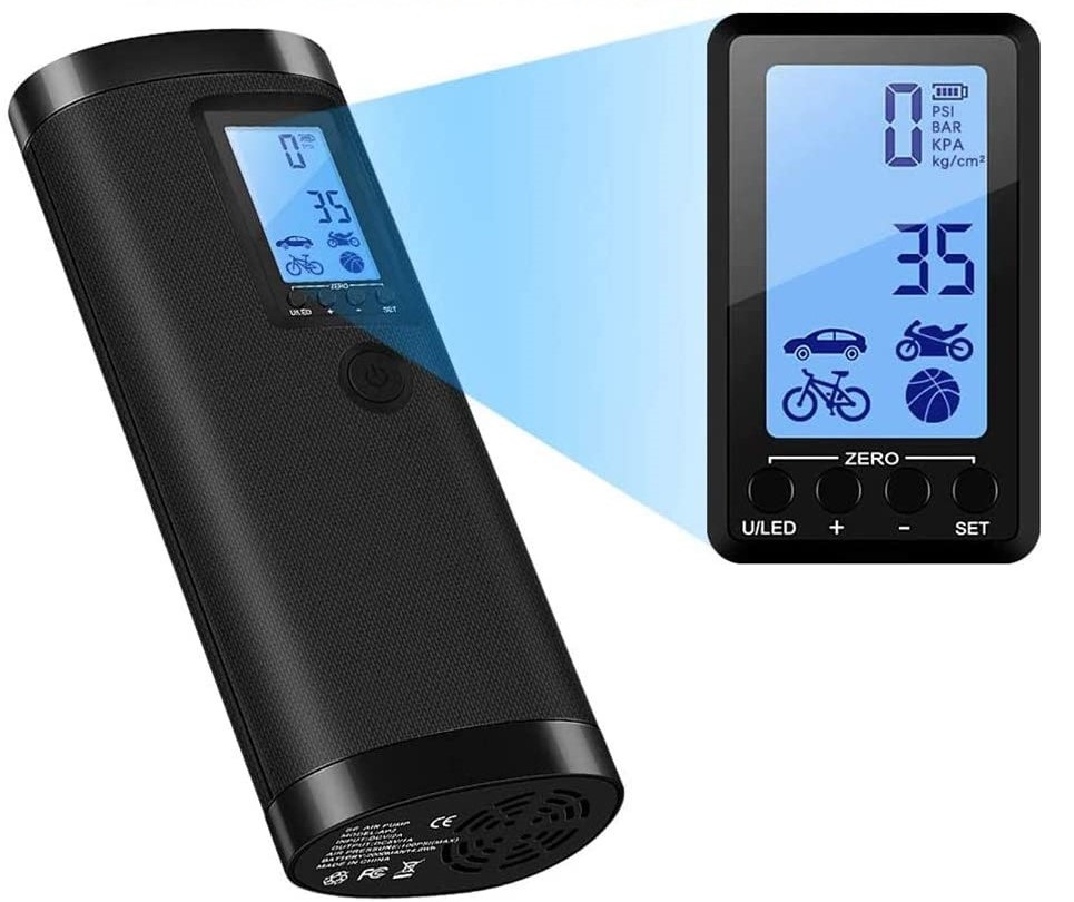 Mini compressore portatile per bici con display