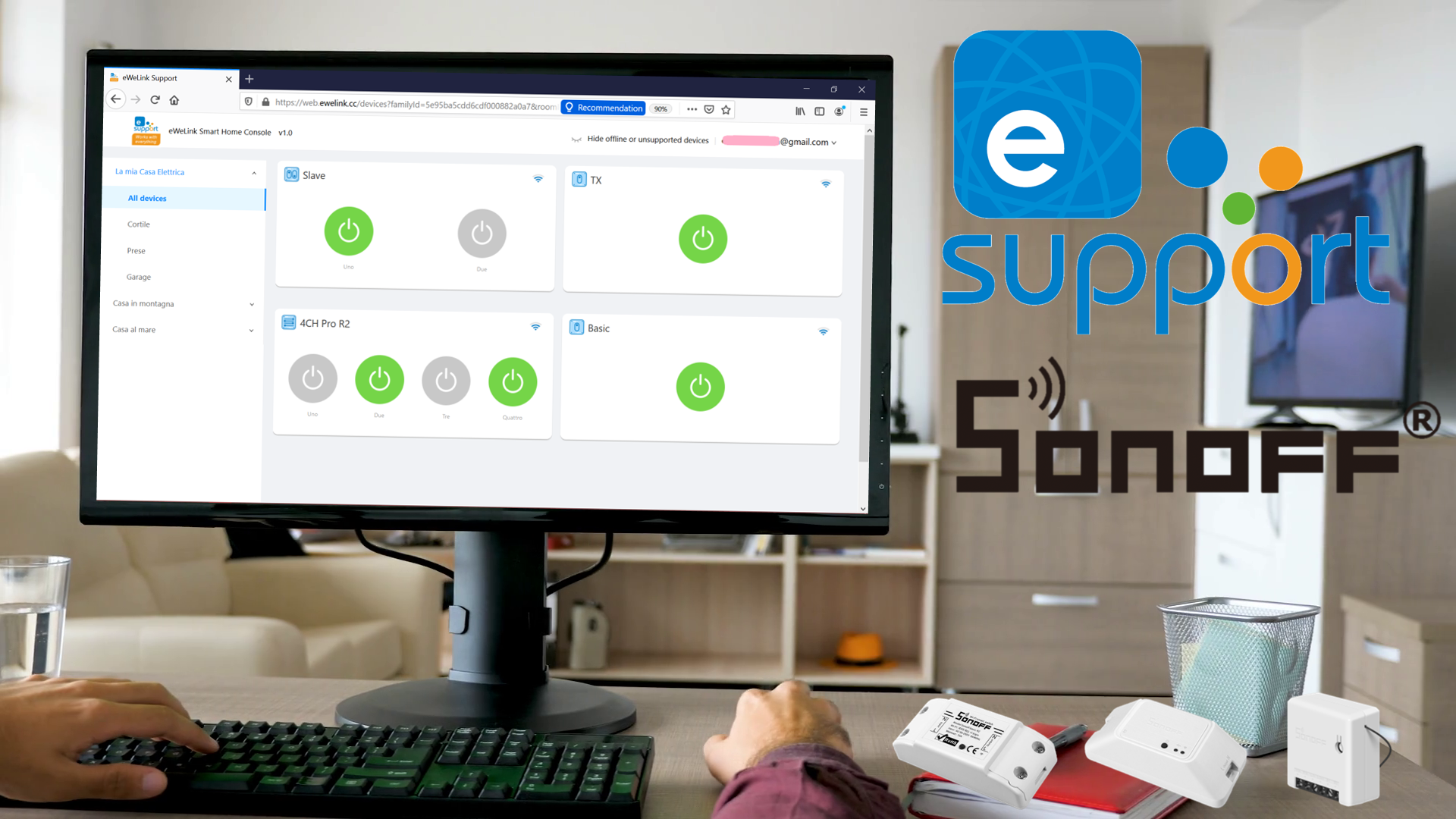 eWeLink Web: come comandare Sonoff da PC e Mac